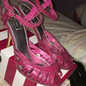 White House Black Market Raspberry Heels